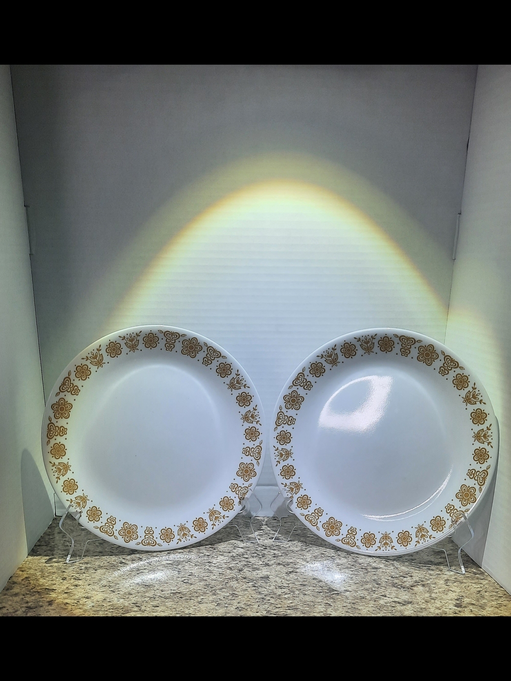 Vintage Corelle Butterfly Gold Dinner Plates - Set of 2